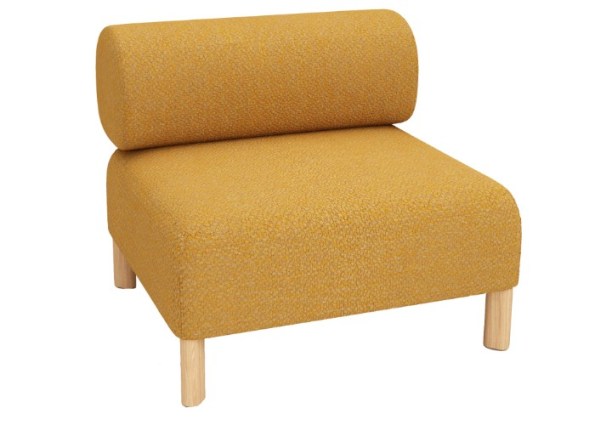 PEBBLE SINGLE-BACKREST-MUSTARD